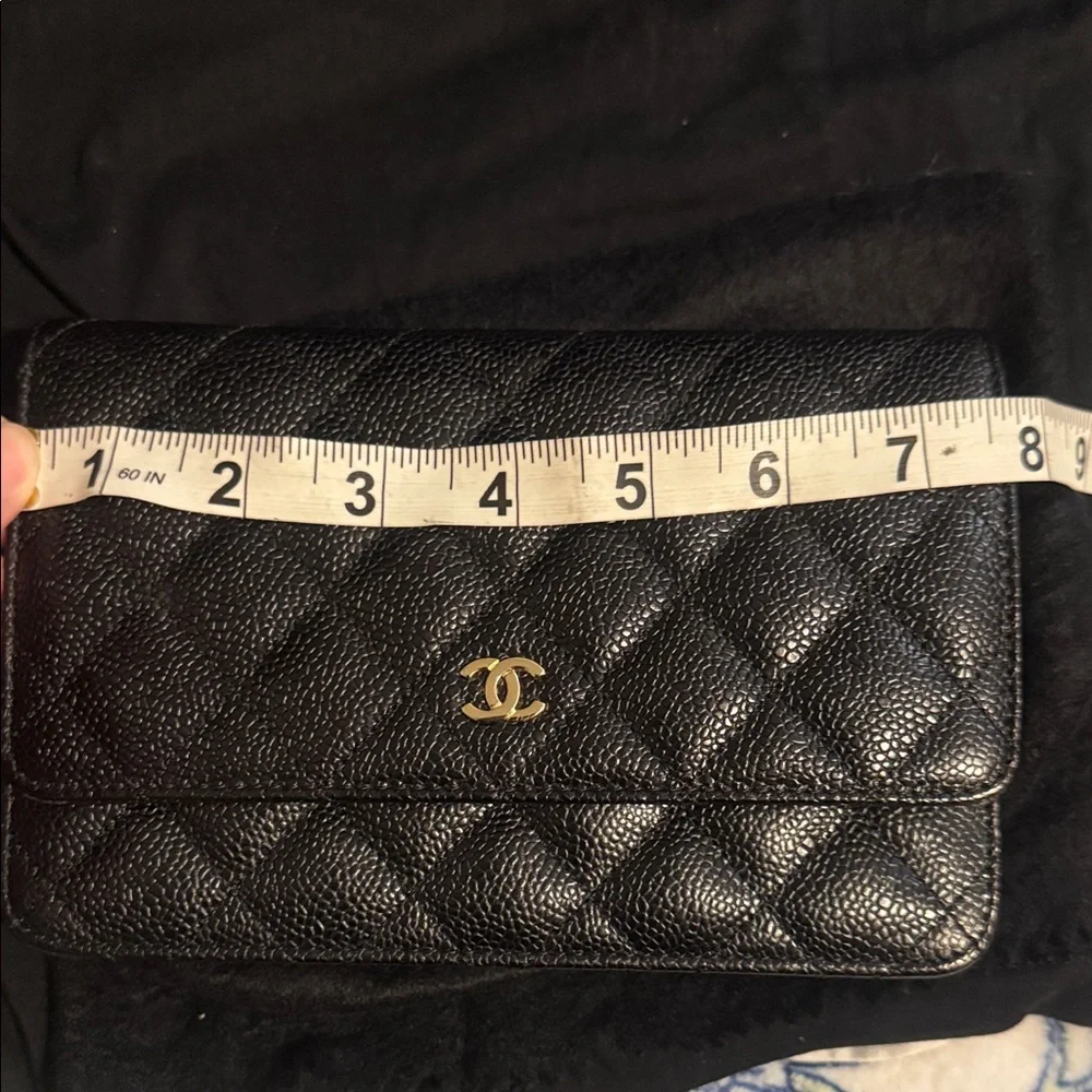 Chanel Black Quilted Crossbody Bag with Gold Chain